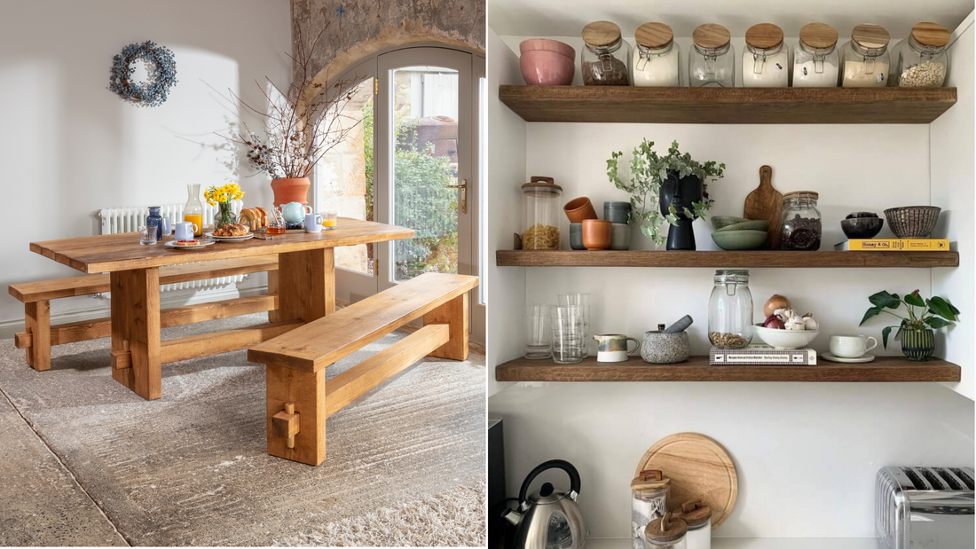 Derwent Dining Set & Kitchen Shelves