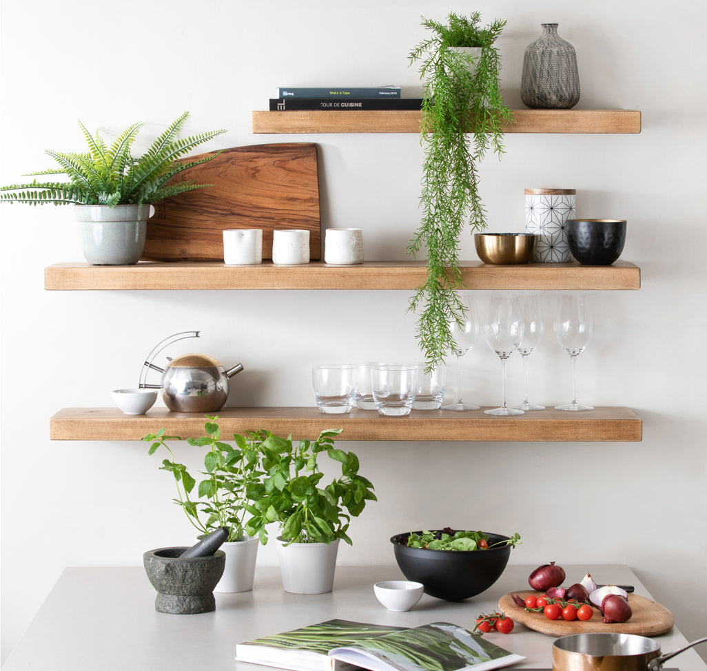 Oak Shelves & Mantels - Wax Finish Samples -