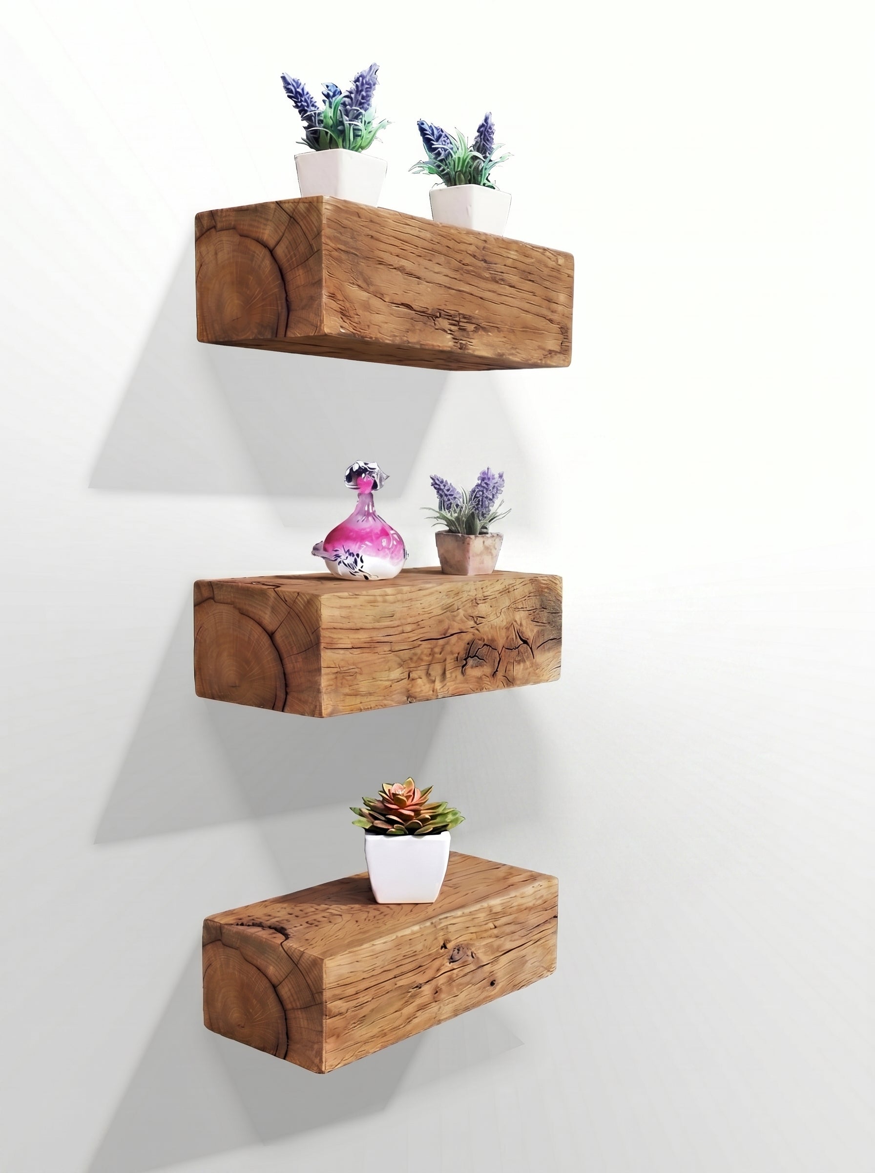 Set of Oak Floating Shelves