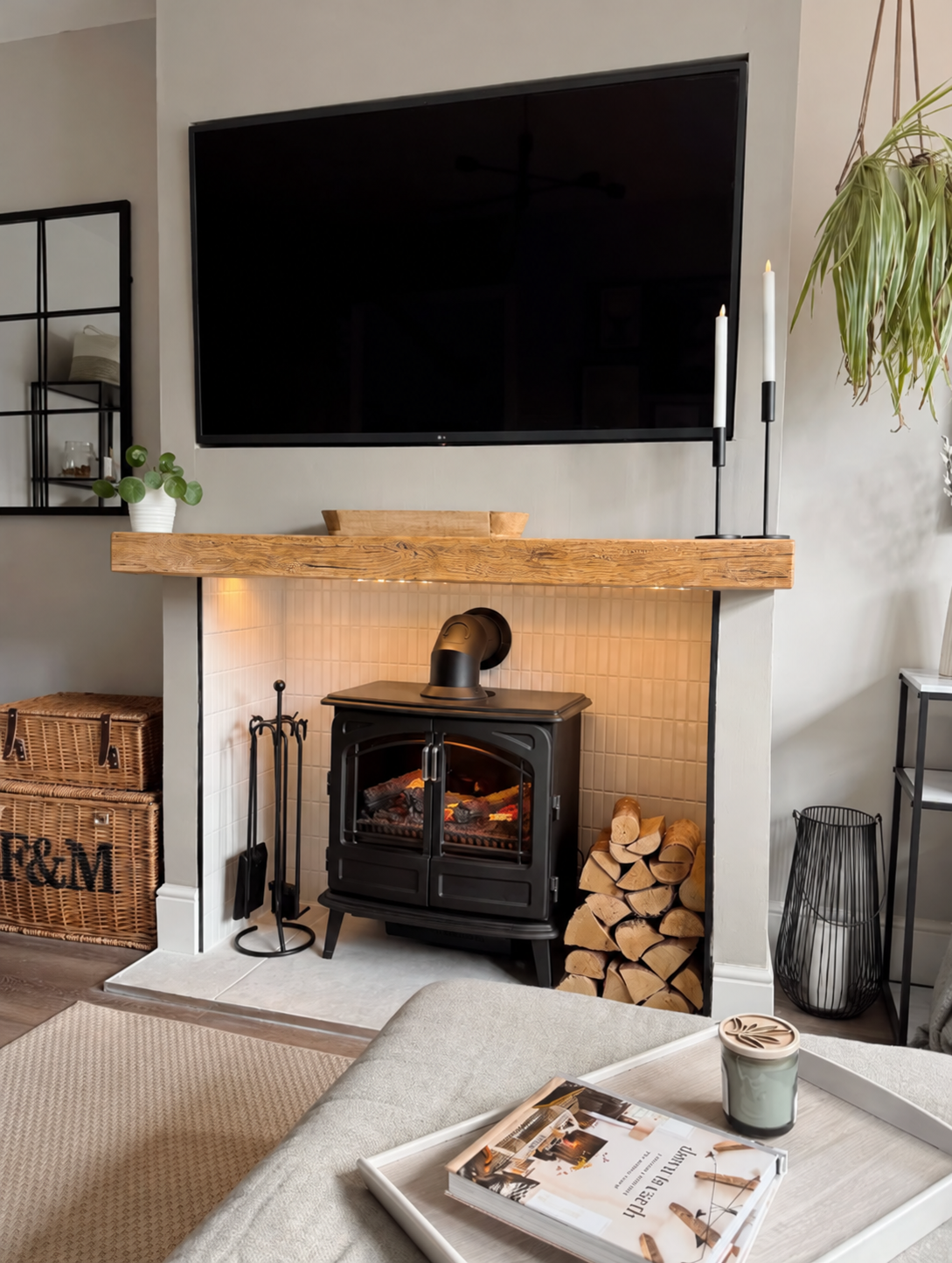 4x4 Oak Mantel Beam (9x9cm) - Mantel Beams
