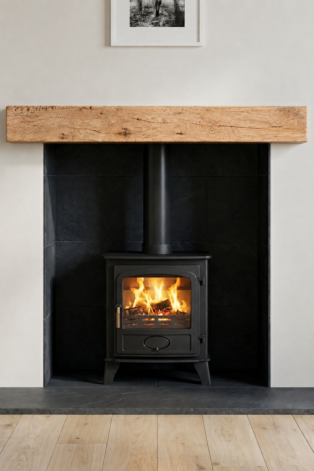 4x4 Oak Mantel Beam (9x9cm) - Mantel Beams