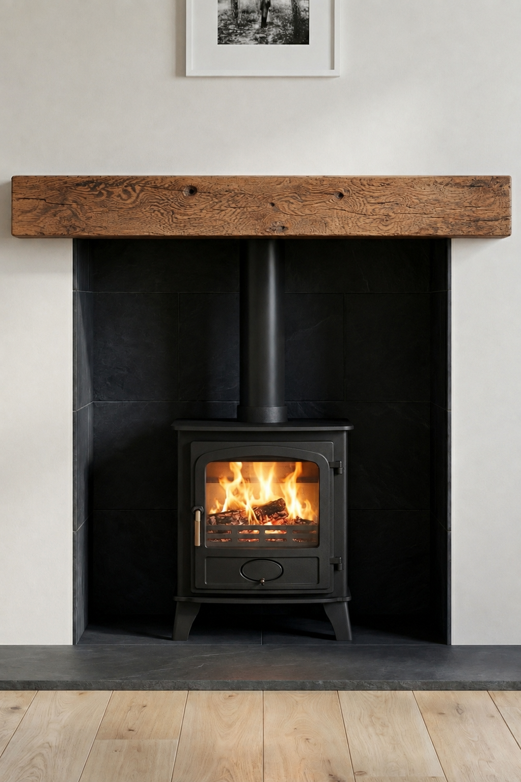 4x4 Oak Mantel Beam (9x9cm) - Mantel Beams