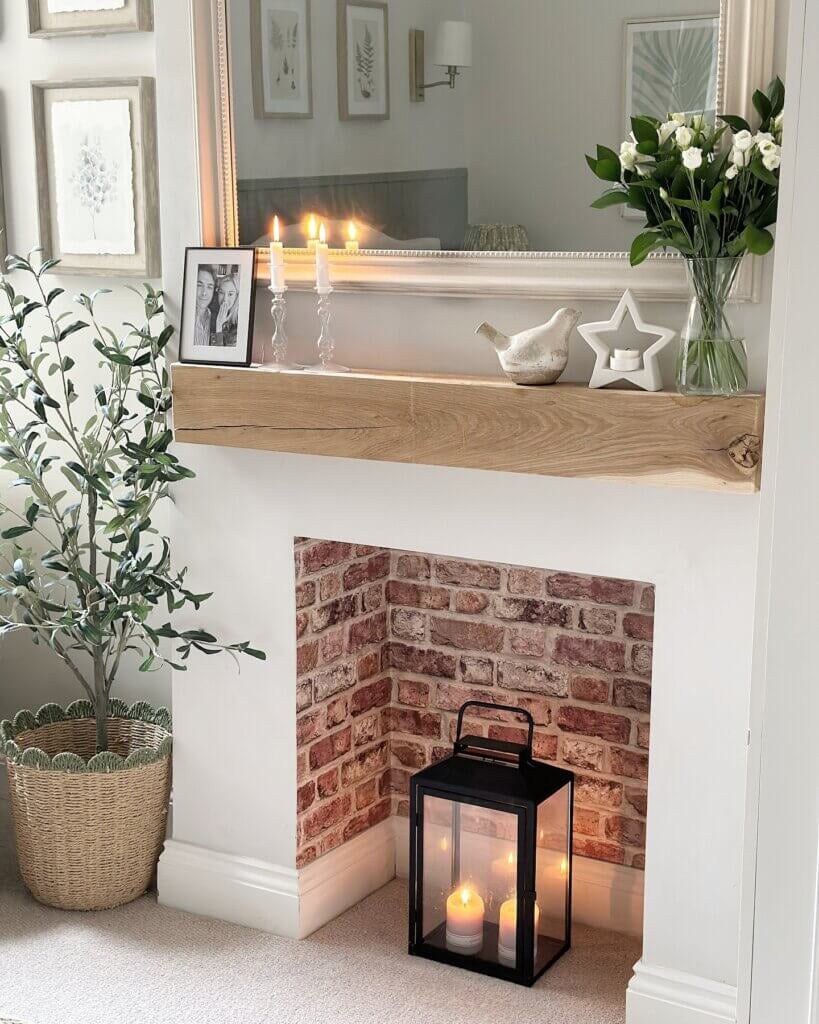 4x6 Oak Mantel Beam (9x14cm) - natural oak