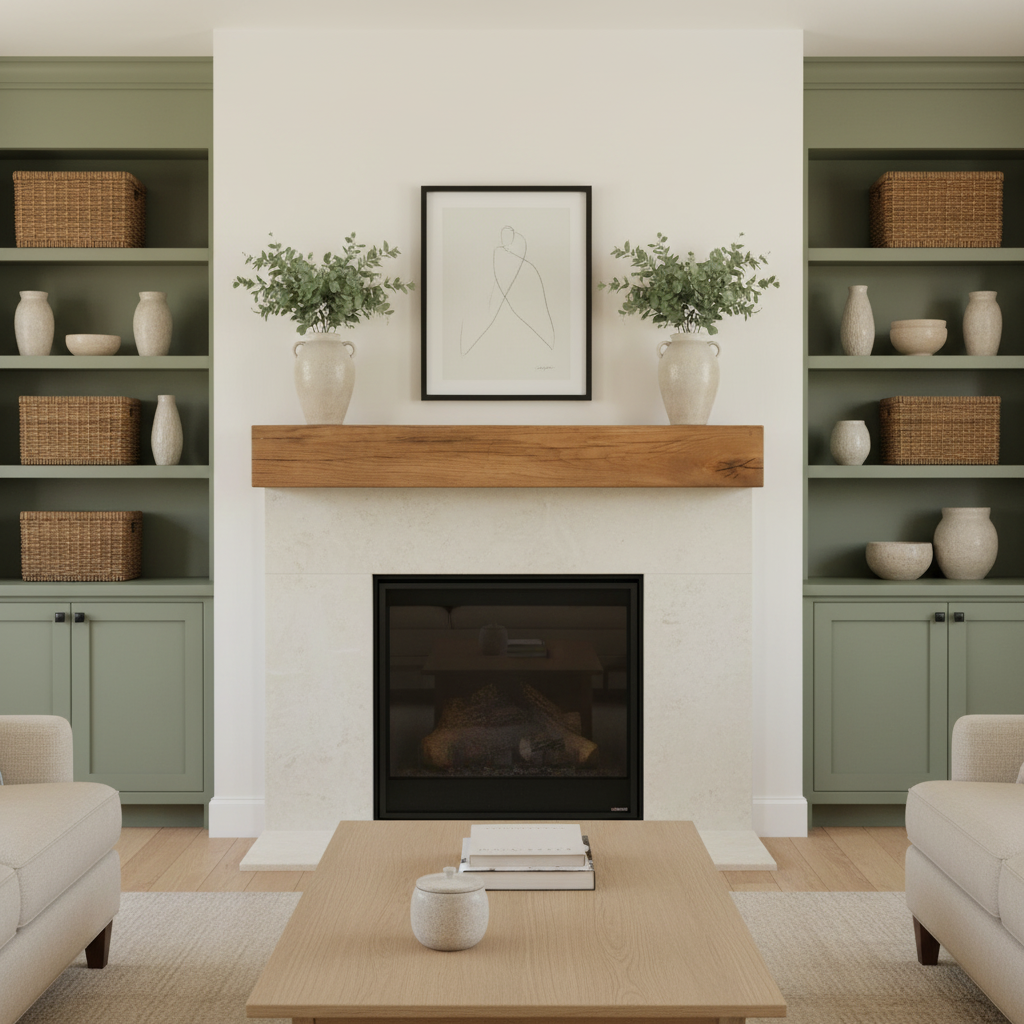 4x6 Oak Mantel Beam (9x14cm) -