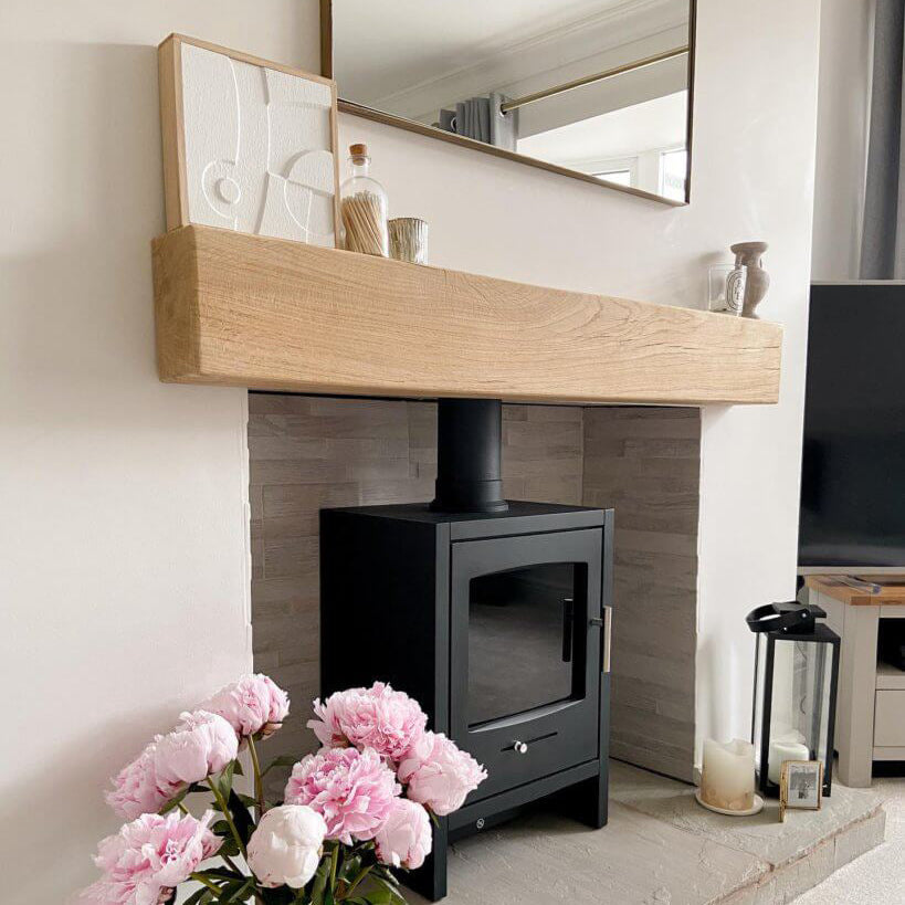 4x8 Oak Mantel Beam (9x19cm)