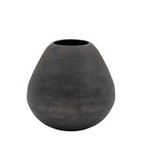 Large Rounded Metal Floor Vase