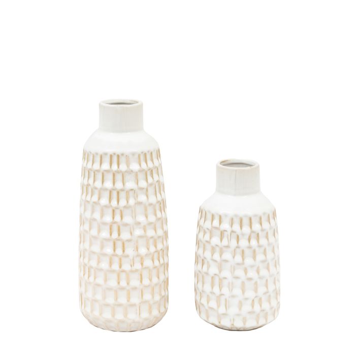 Textured Ceramic Bud Vase - Vases