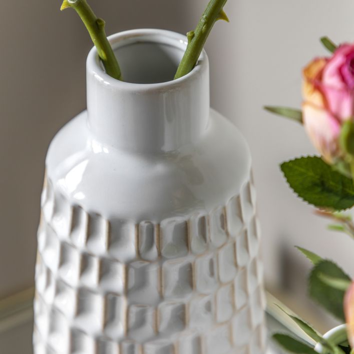 Textured Ceramic Bud Vase - Vases