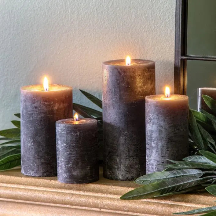 Small White Pillar Candle - Set of 2 - Candles