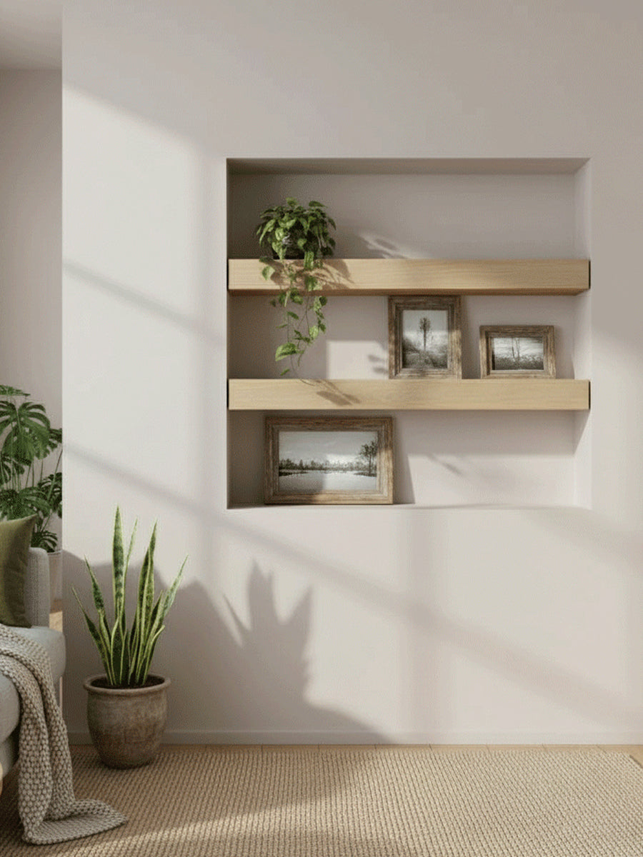 6x4 Oak Floating Shelf (14x9cm) Pack of 2