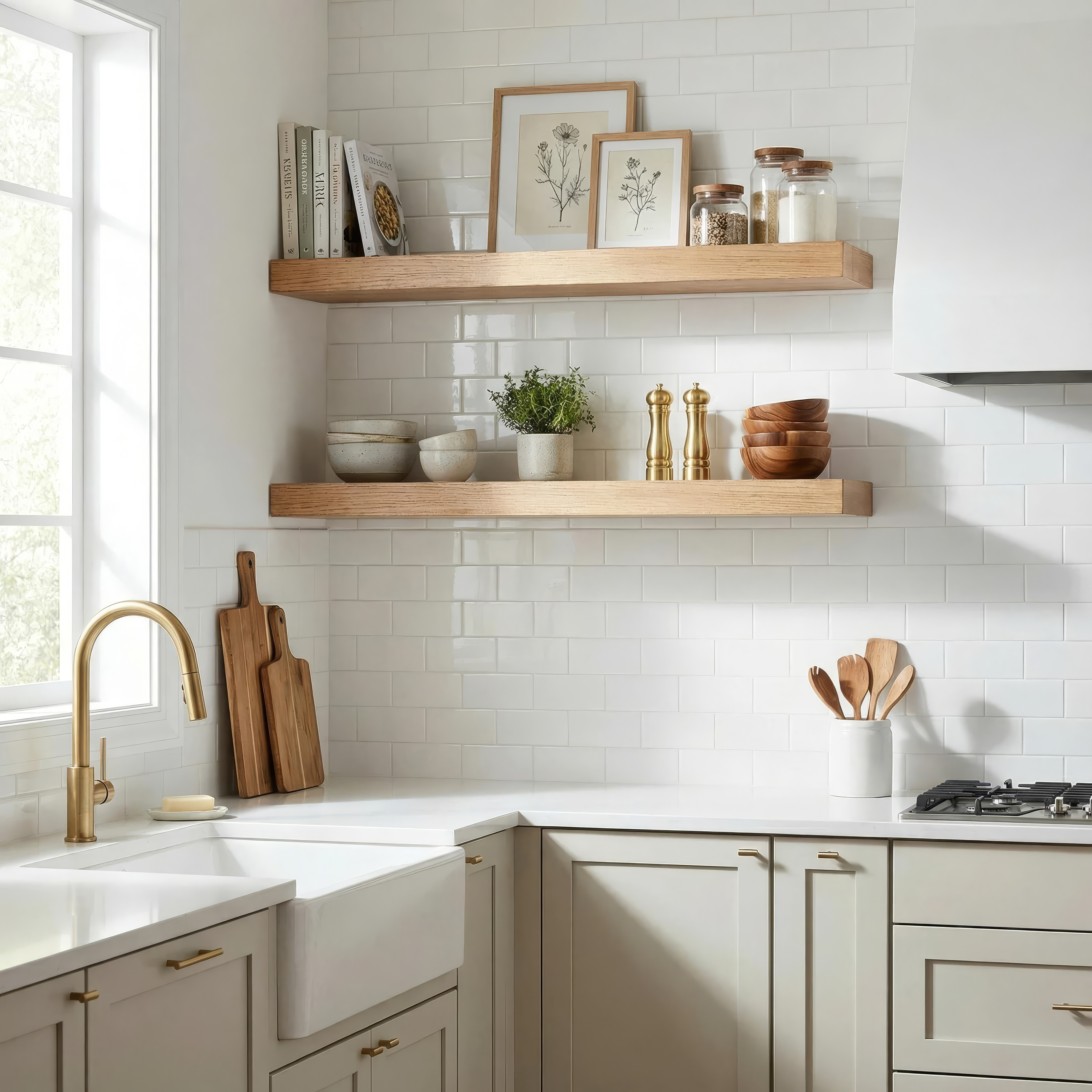 8x2 Oak Floating Shelf (19x4cm)