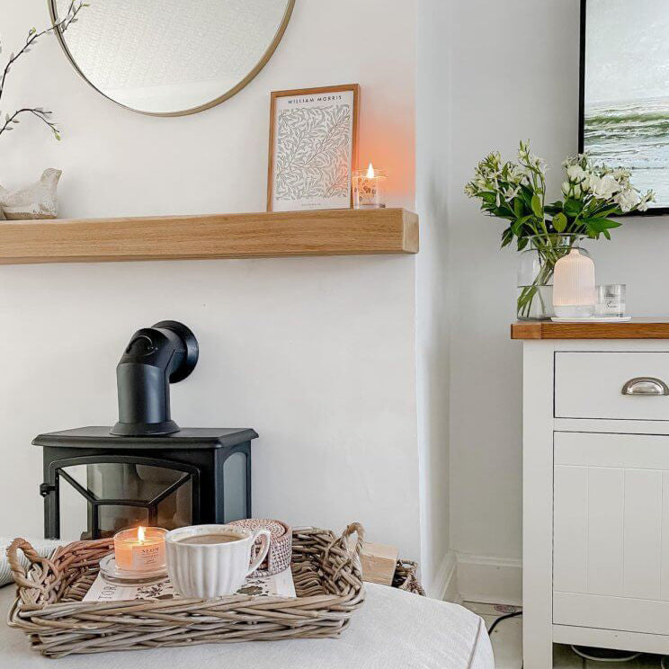 8x4 Oak Floating Shelf (19x9cm) -