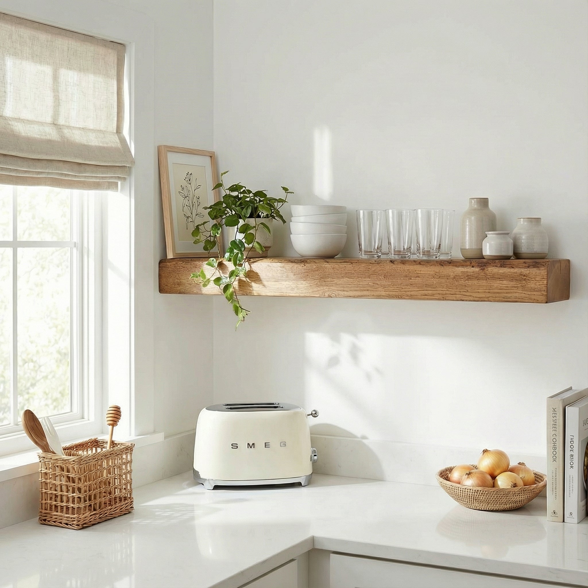 8x4 Oak Floating Shelf (19x9cm) -