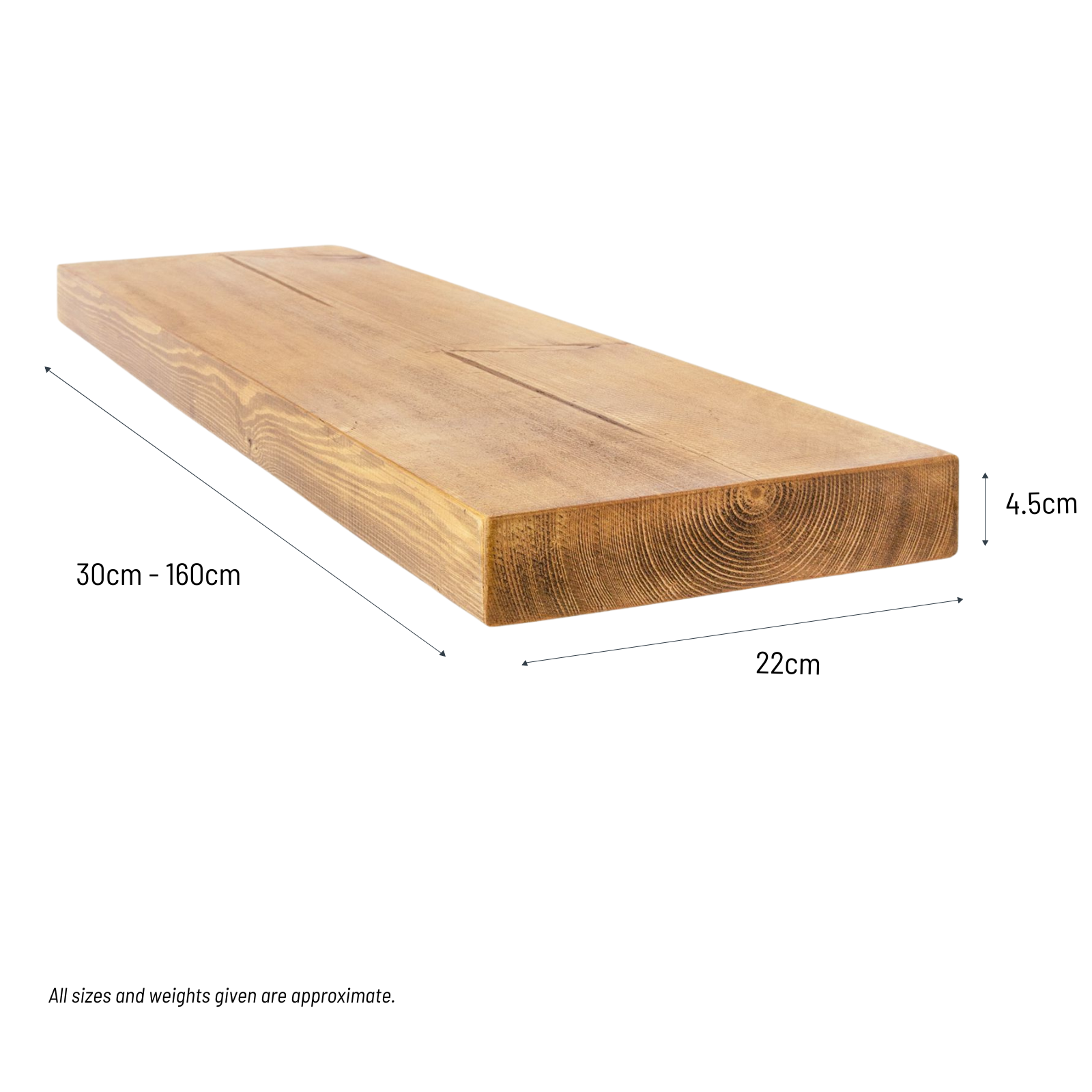9x2 Smooth Floating Shelf - Outlet - Save 20% -