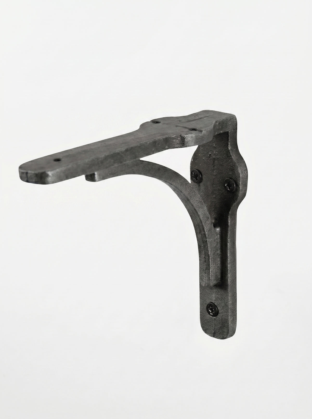 Birtley Iron Solid Wood Shelf & Brackets - 8x2 Oak Shelf (19x4cm) - Bracketed Shelves