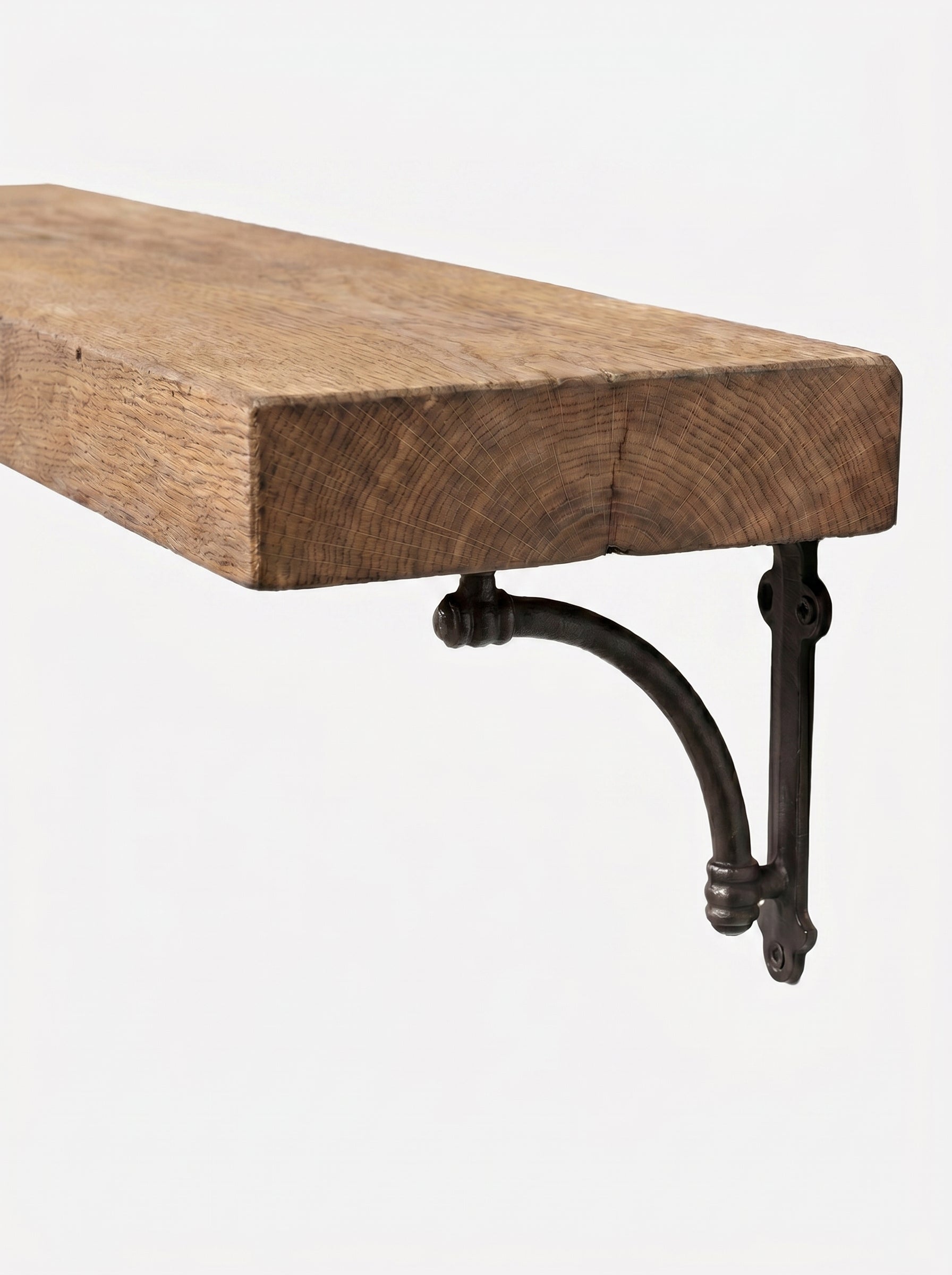 Causey Solid Wood Shelf & Brackets - 8x2 Oak Shelf (19x4cm)