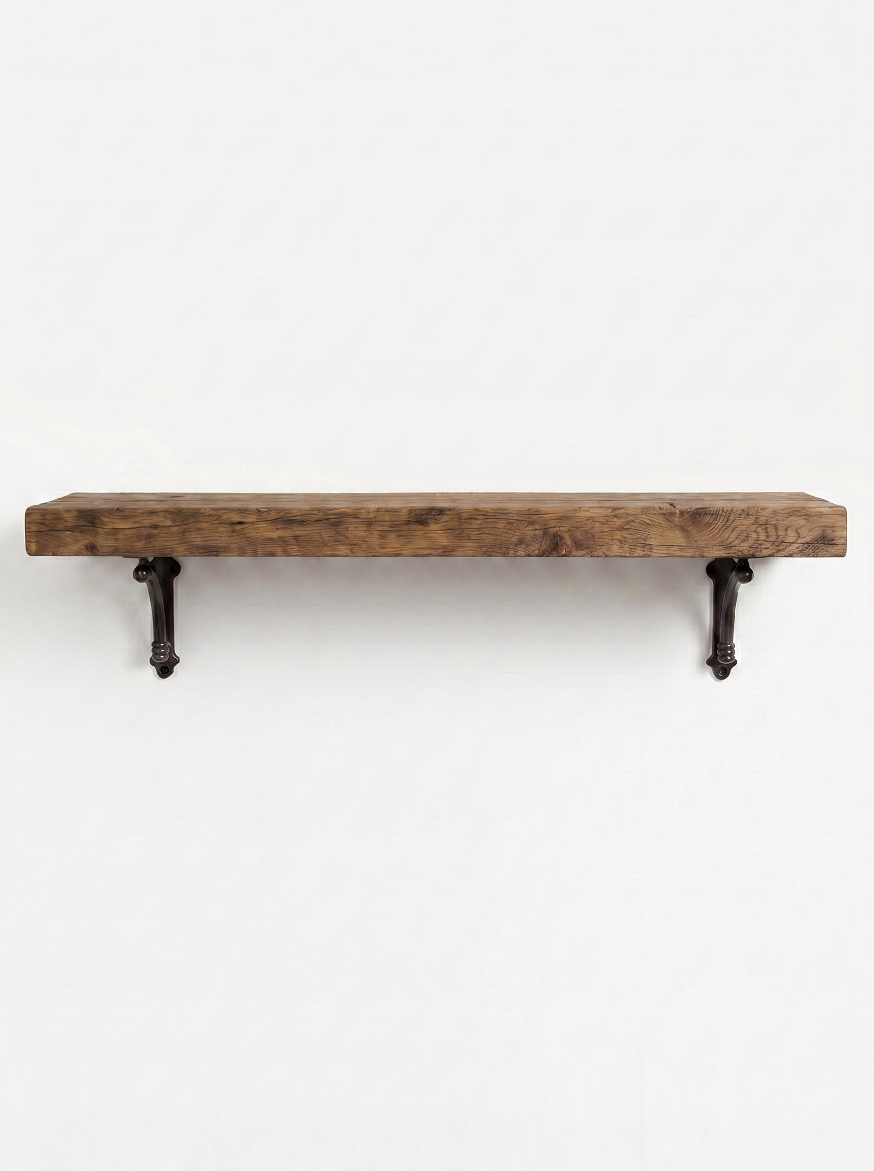 Causey Solid Wood Shelf & Brackets - 8x2 Oak Shelf (19x4cm)