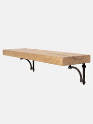 Causey Solid Wood Shelf & Brackets - 8x2 Oak Shelf (19x4cm)