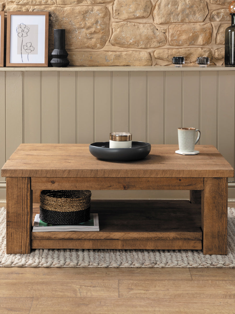 Coleridge Coffee Table with Shelf - Coffee Tables
