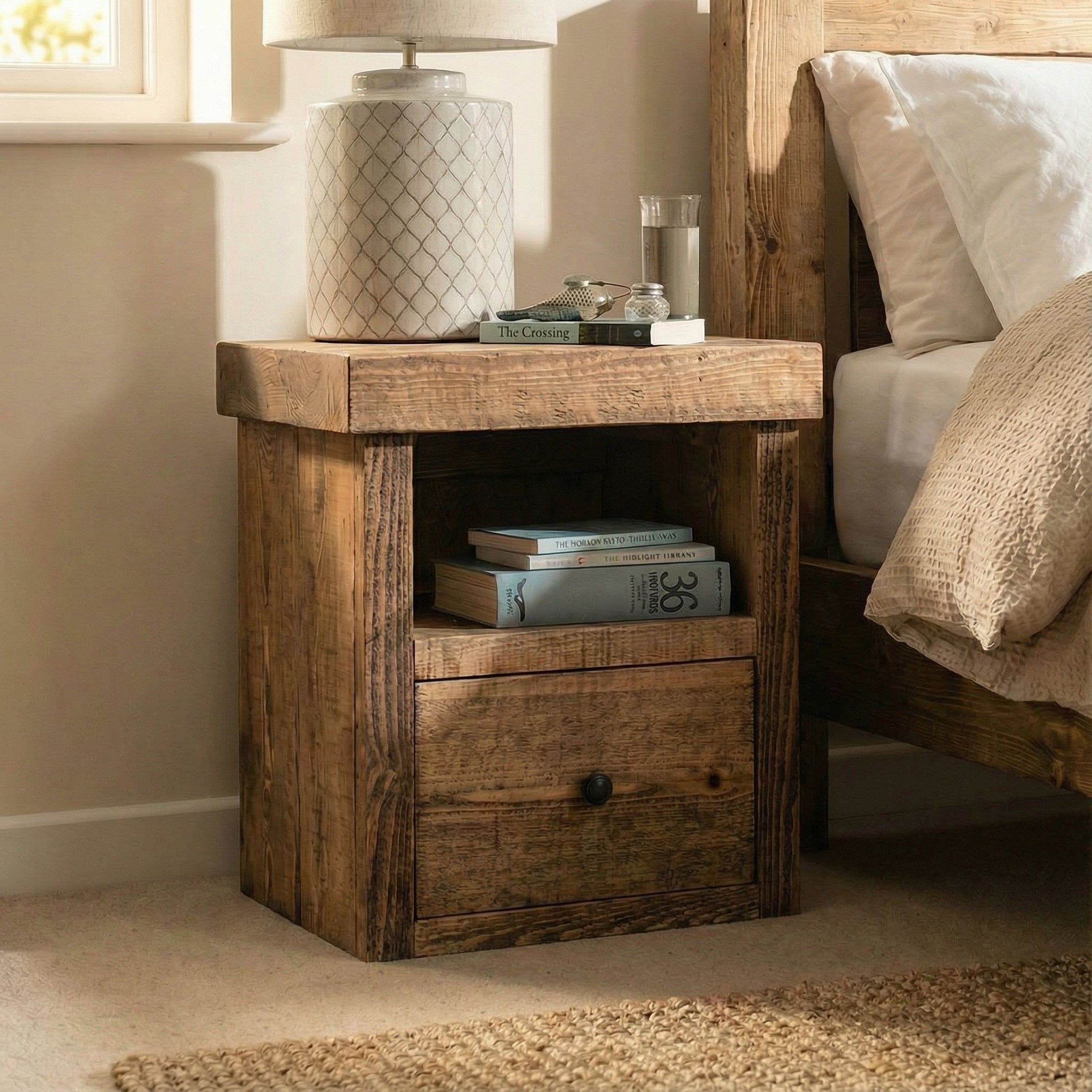 Derwent 1 Drawer Bedside Table