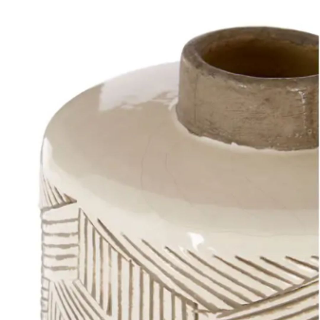 Earthenware Patterned Vase -