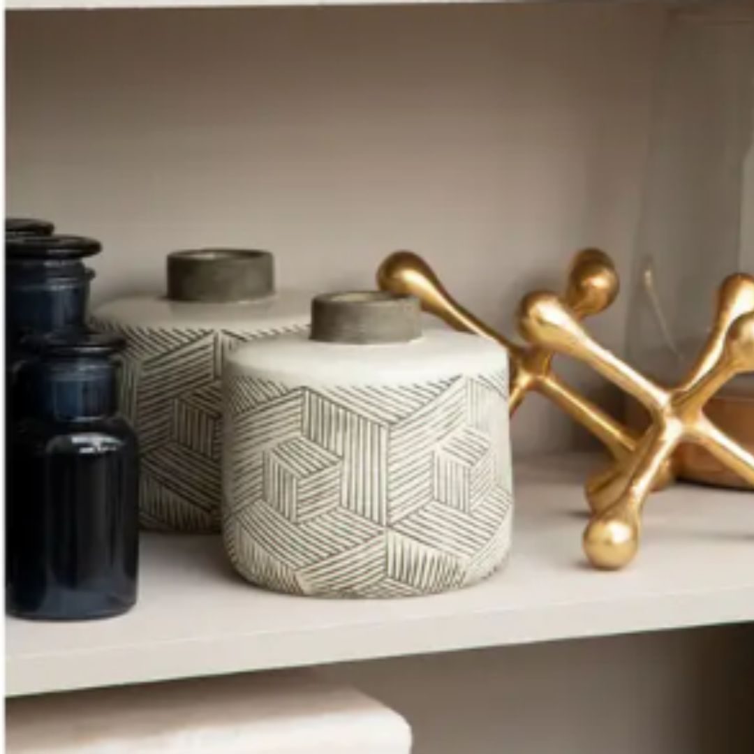 Earthenware Patterned Vase -