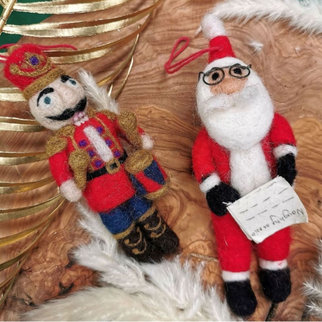 Felt Traditional Nutcracker Hanging Christmas Decoration - Christmas DEcorations