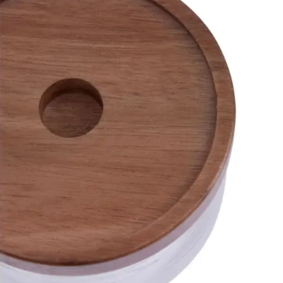 Glass Storage Jar With Wooden Lid 560ml - Storage