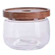 Glass Storage Jar With Wooden Lid 560ml - Storage