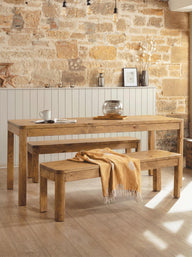 Gosforth Long Dining Table and Benches - Dining Table and Benches Sets