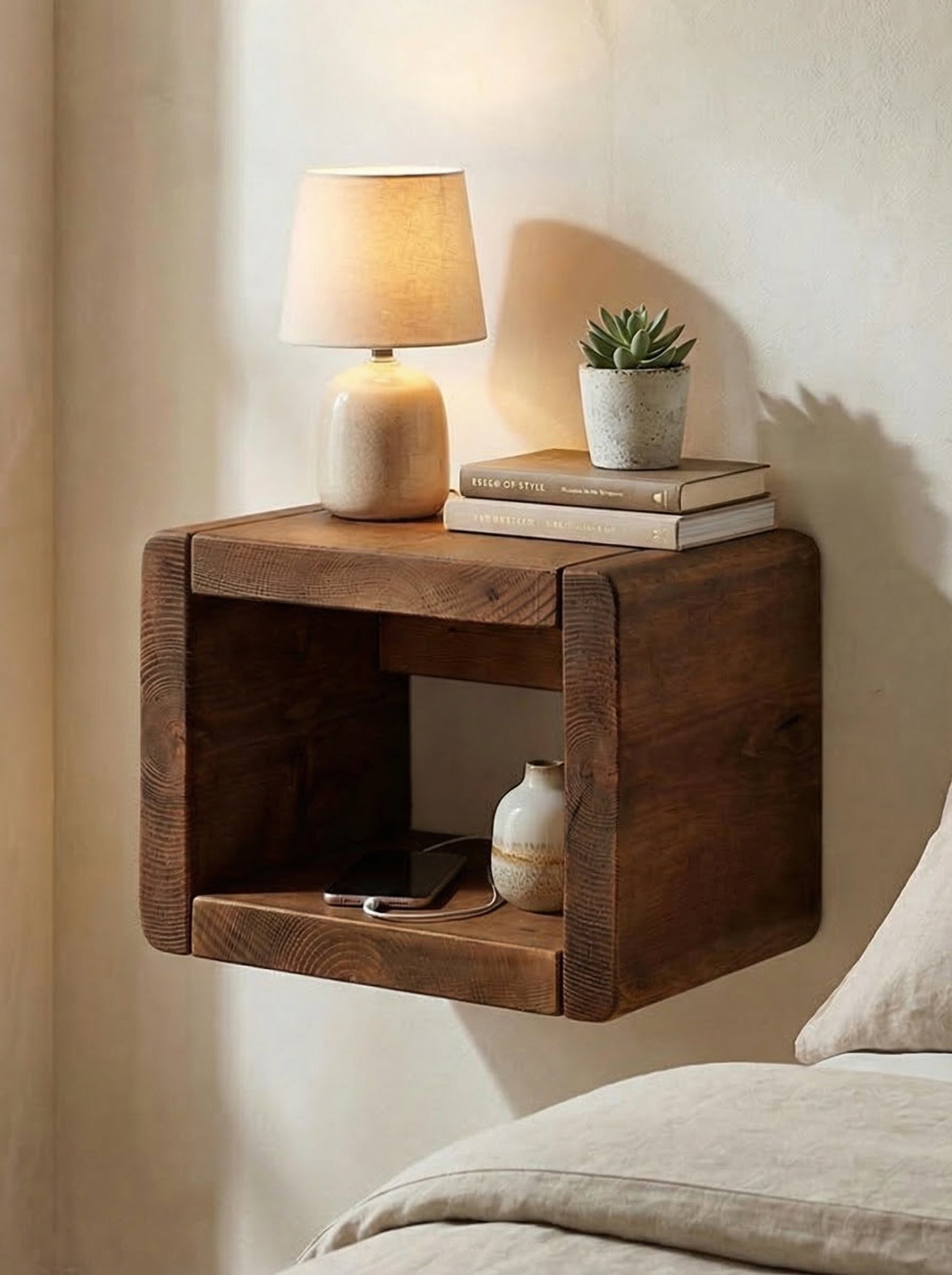 Gosforth Floating Bedside Table - Bedside Tables