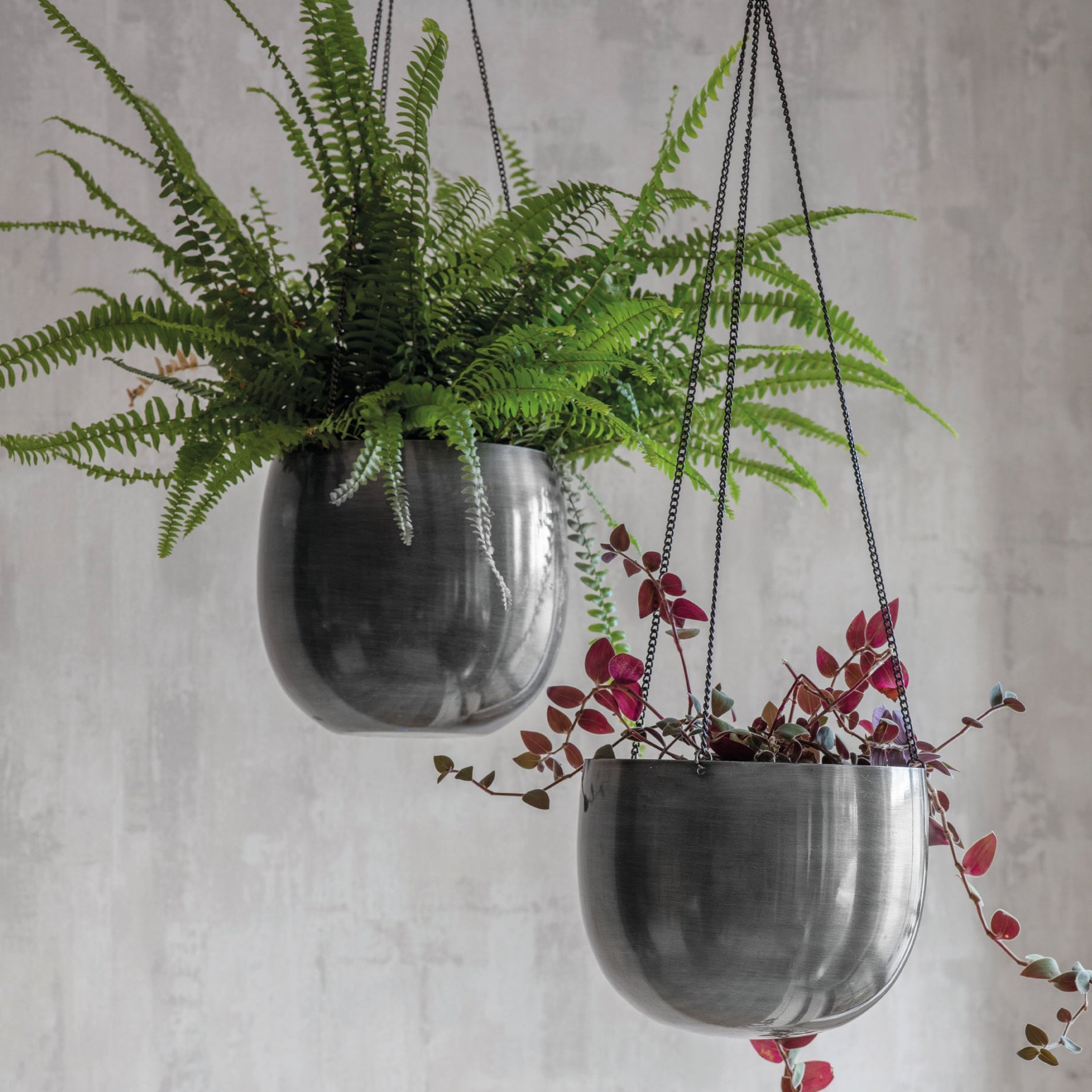 Grey Hanging Pot - Planters