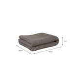 Grey Knit Wool Throw