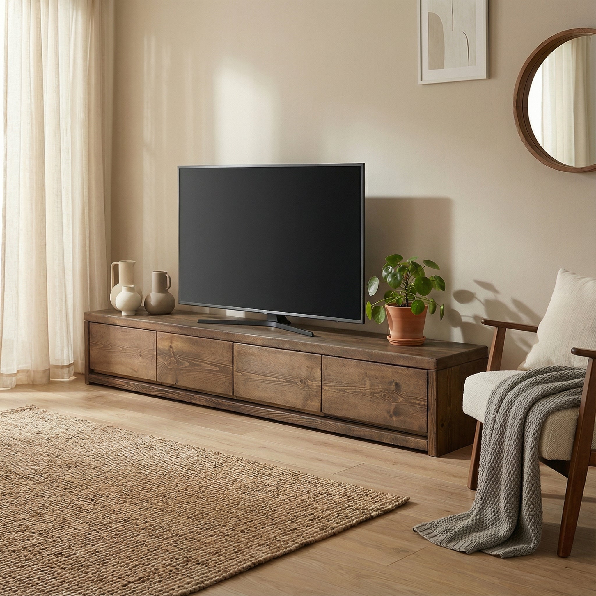 Pandon TV Stand 4 Drawers