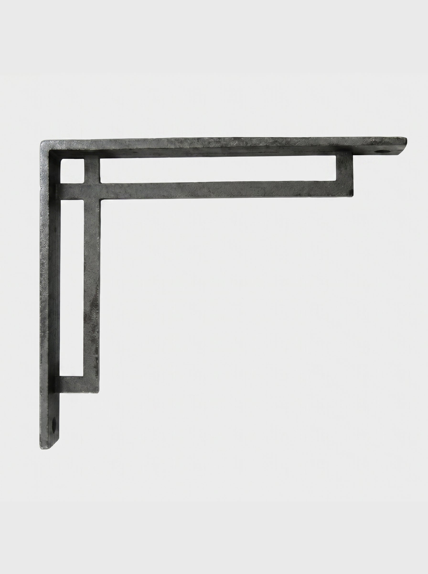Regent Rustic Wooden Shelf with Metal Brackets - 22cm x 3.5cm - Bracketed Shelves