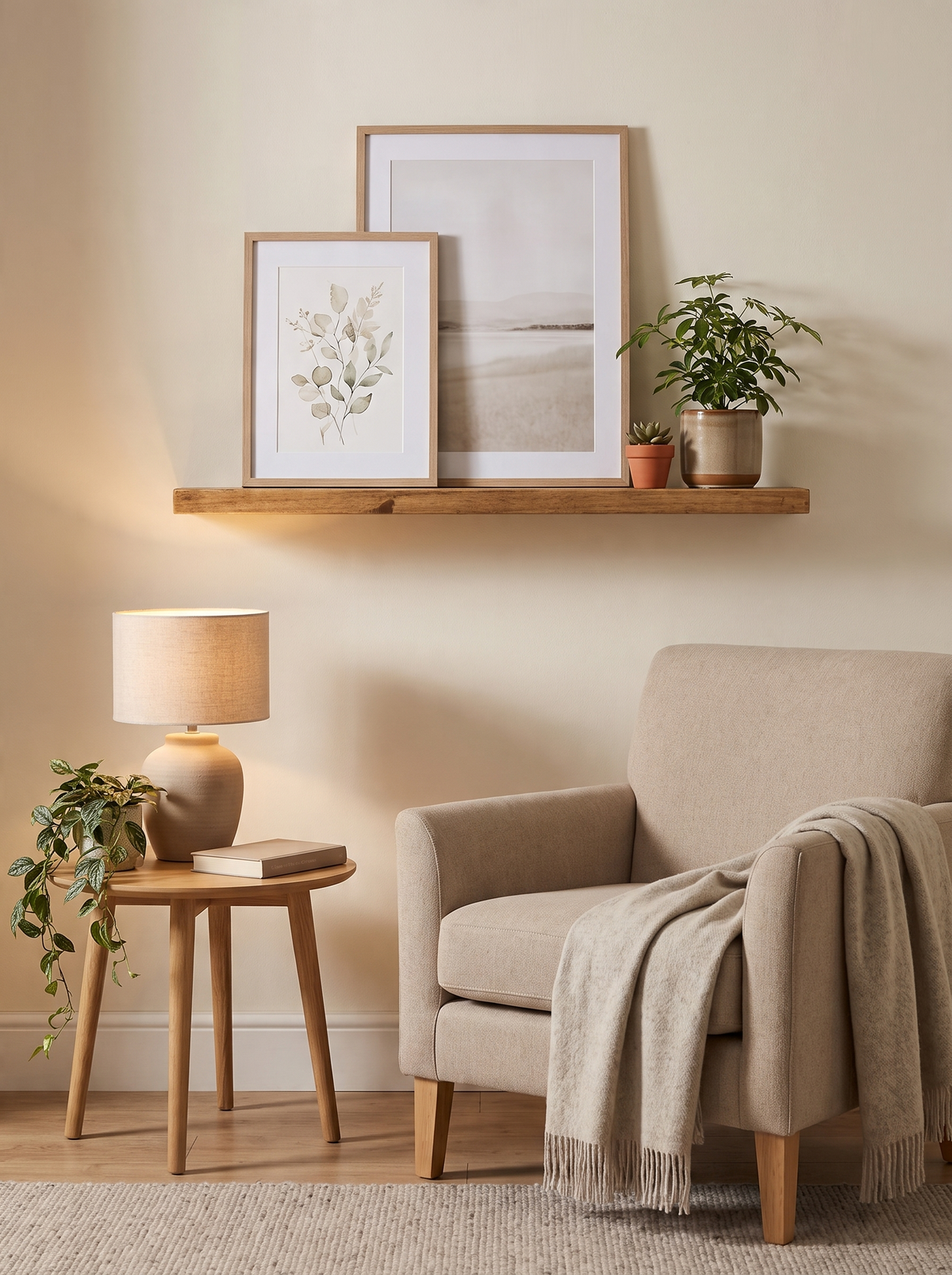 Rustic Floating Shelf - 14.5cm x 3.5cm