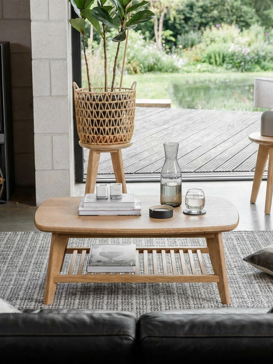 Salters Oak Coffee Table With Storage - Coffee Tables