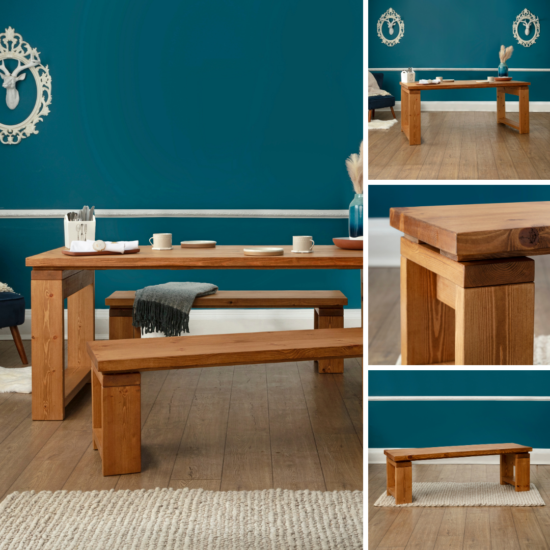 Sandyford Dining Table And Benches