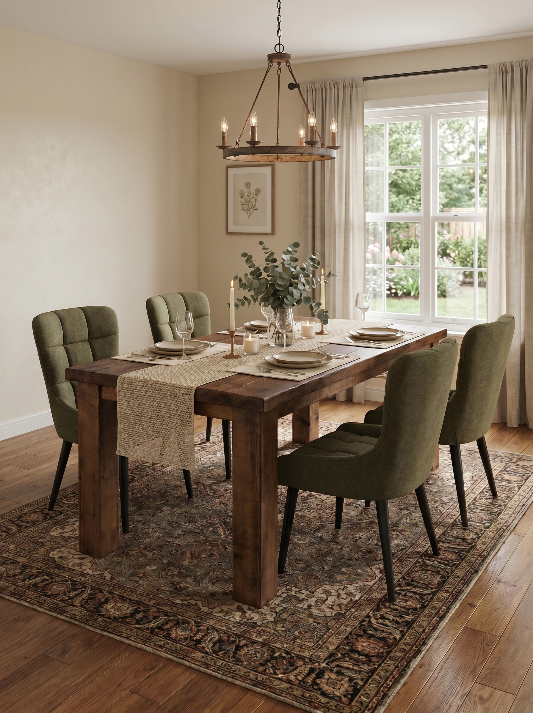 Traditional Upholstered Dining Chair - Set Of 2 -