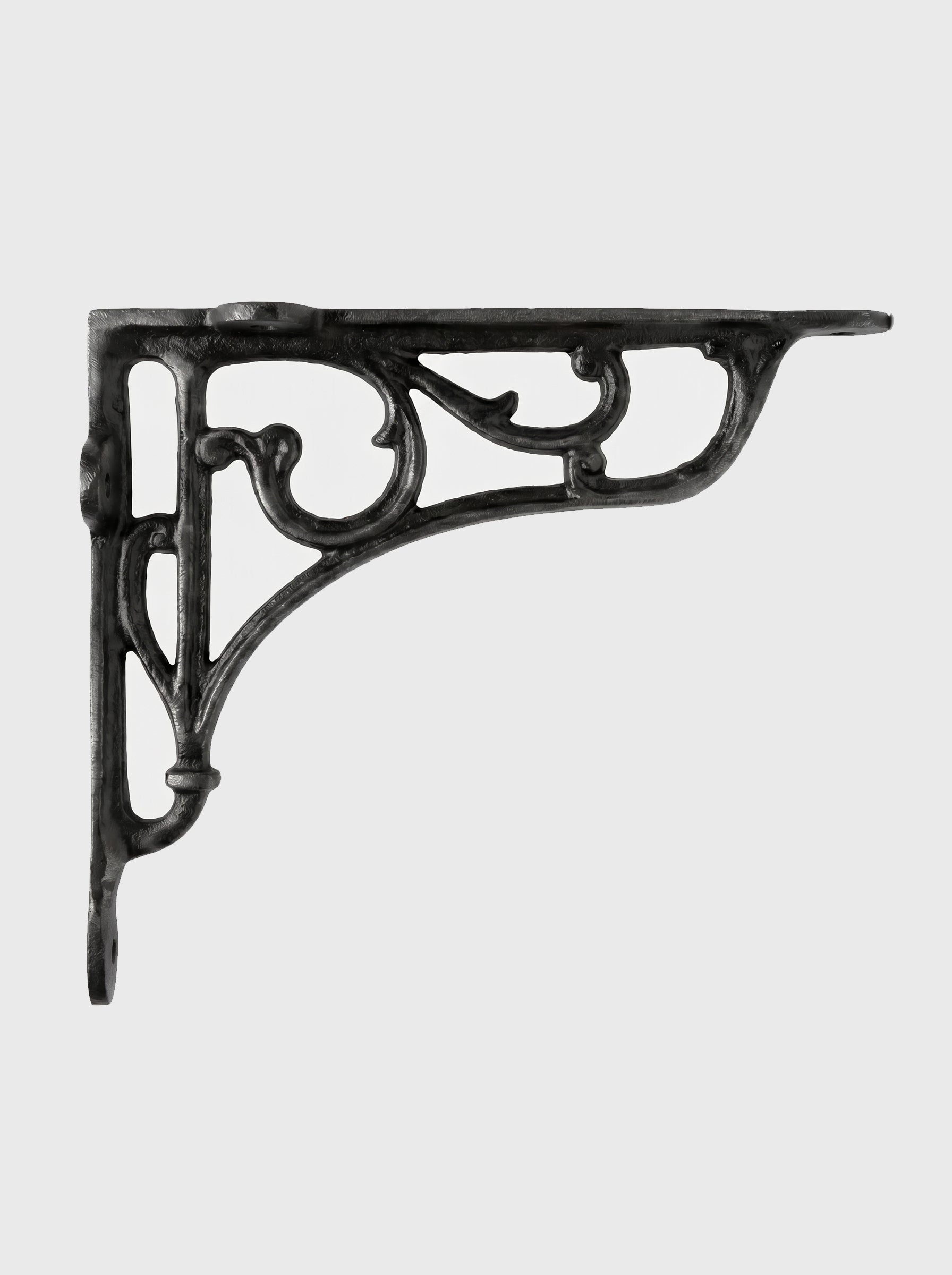 Warkworth Rustic Wooden Shelf with Metal Brackets - 22cm x 3.5cm - Bracketed Shelves