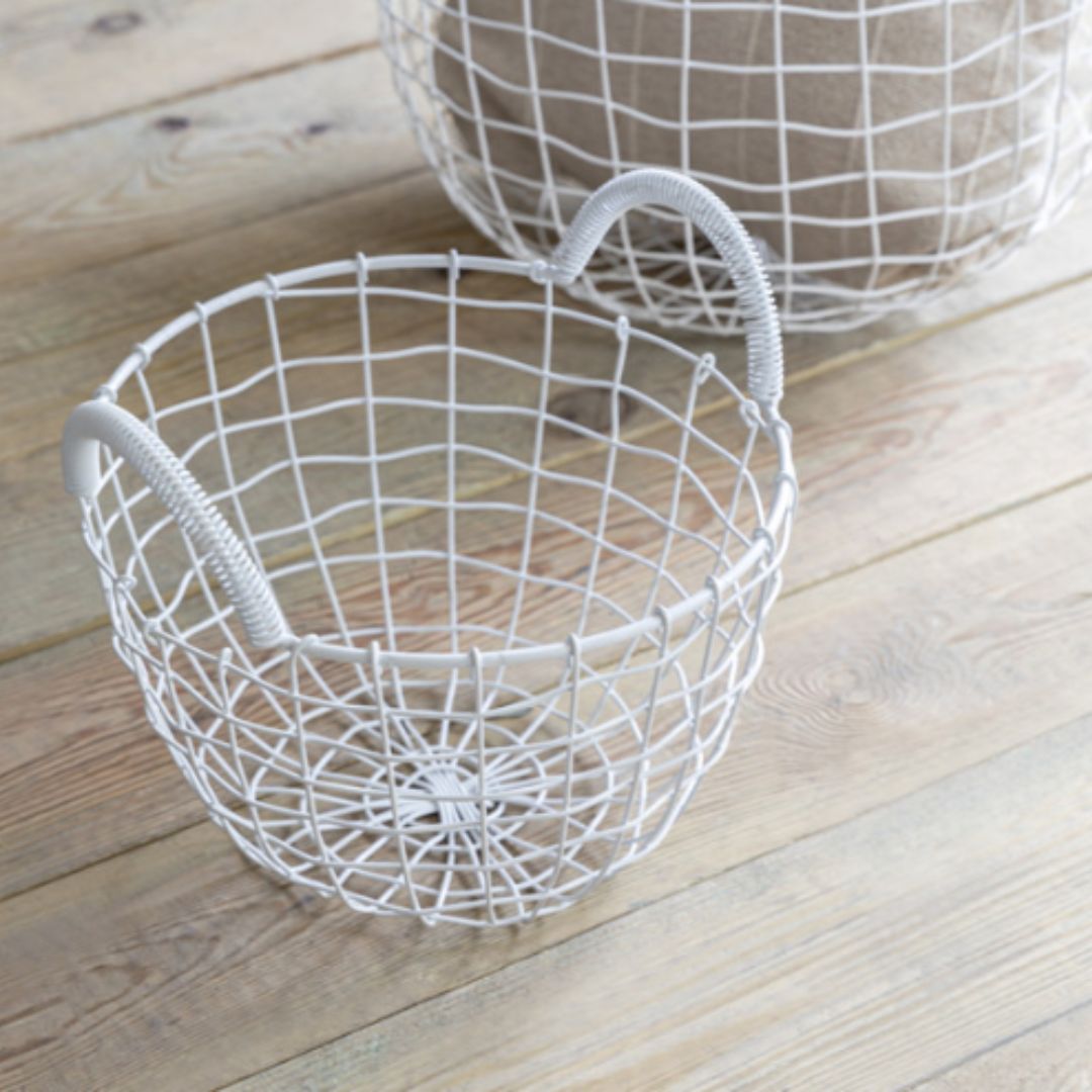 White Wire Basket - Small -