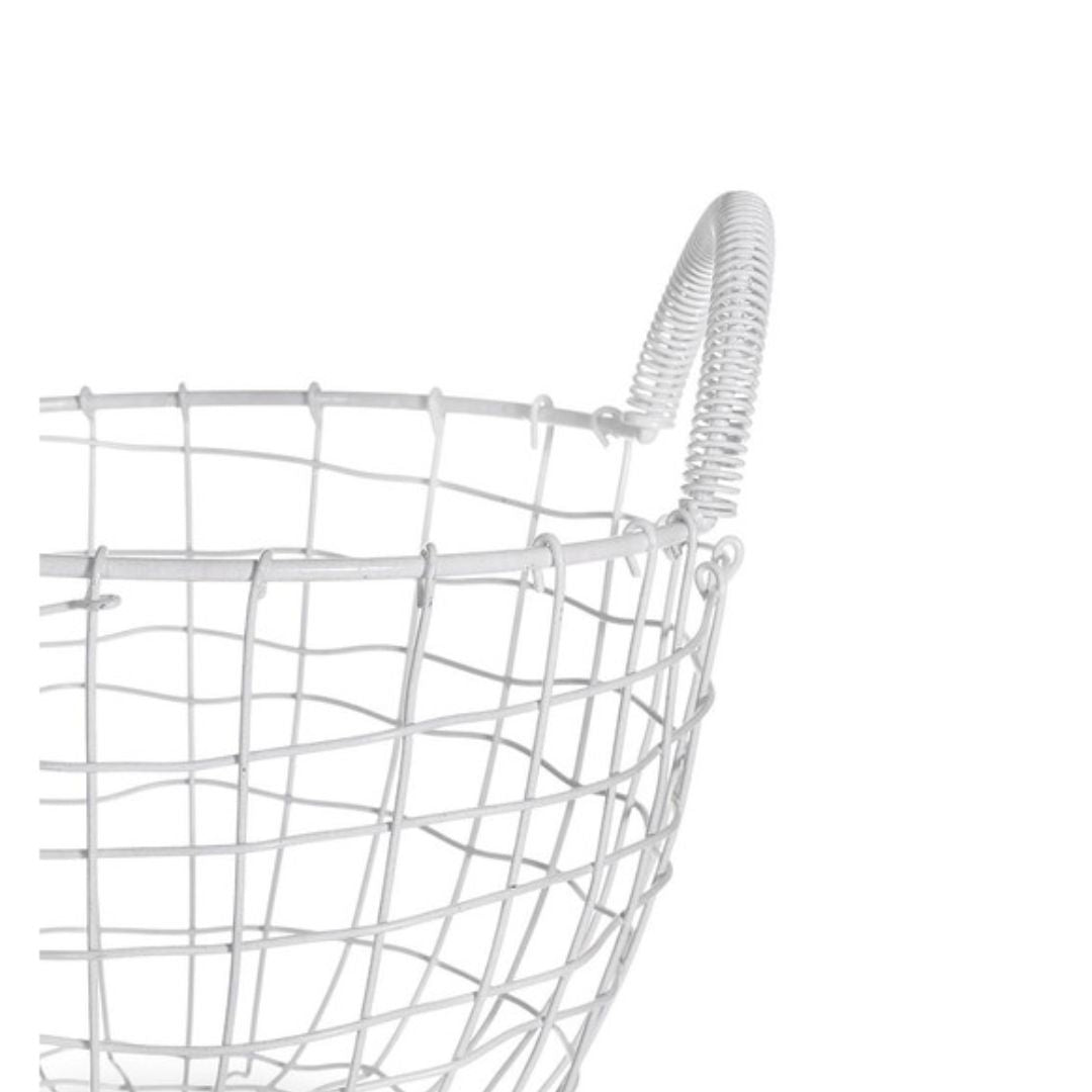 White Wire Basket - Small