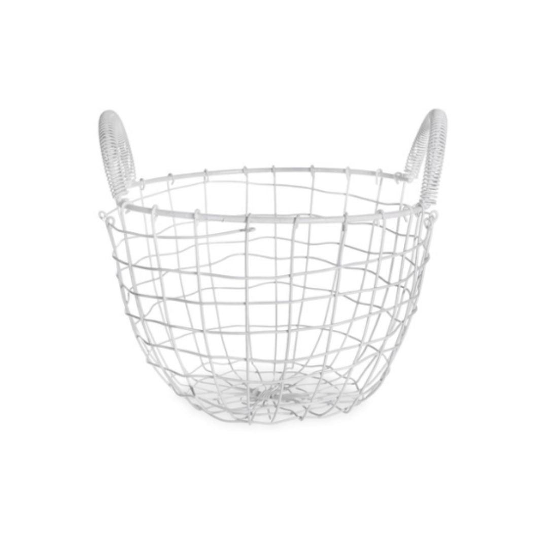 White Wire Basket - Small