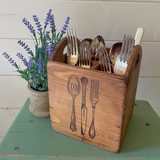 Wooden Cutlery Box -