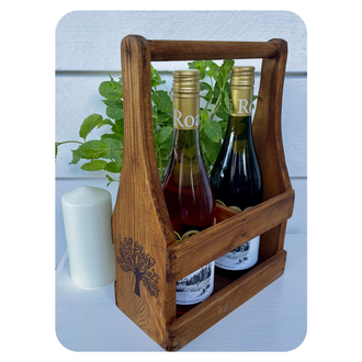 Wooden Wine Gift Carrier -