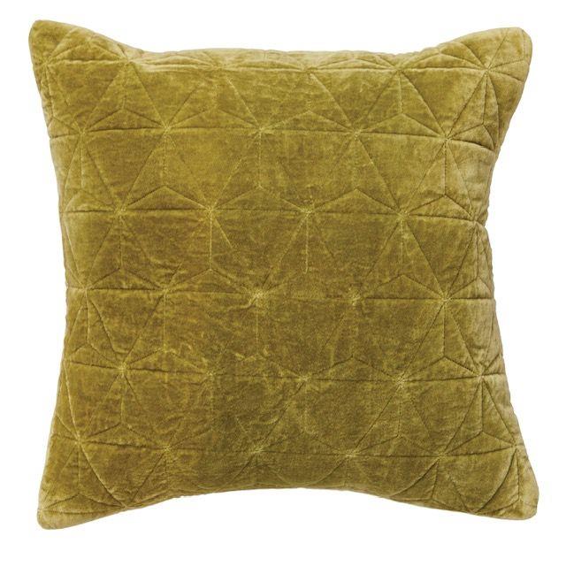Yellow Velvet Cushion -