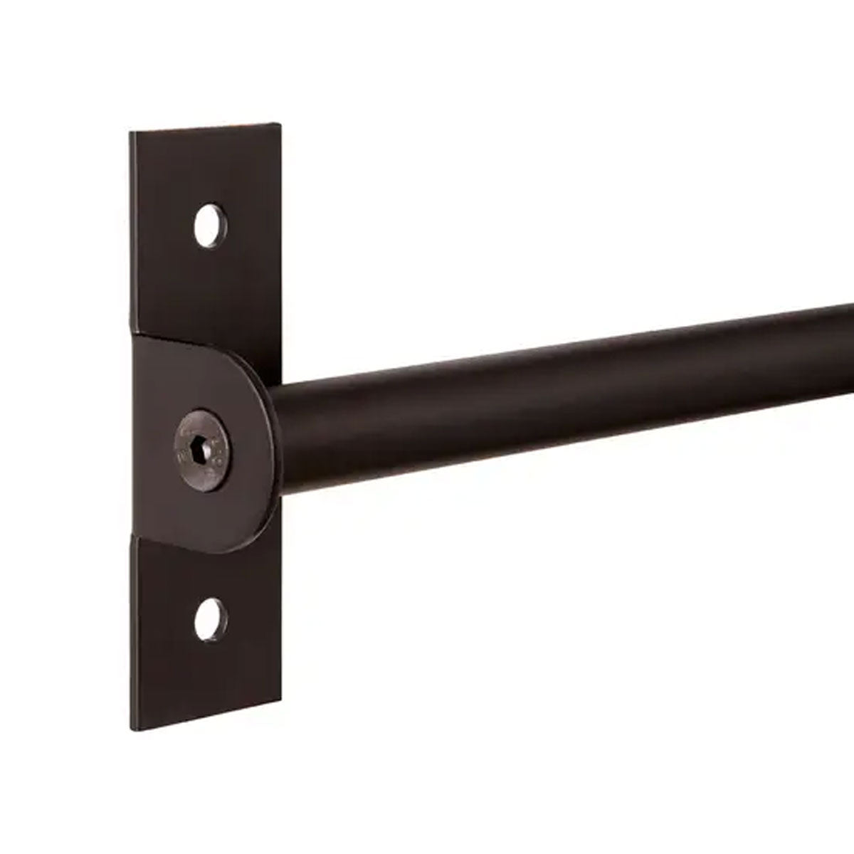 Black Metal Hanging Rail - Coat Hooks & Hall Storage
