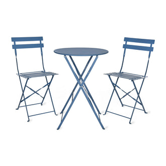 Blue Metal Bistro Set -