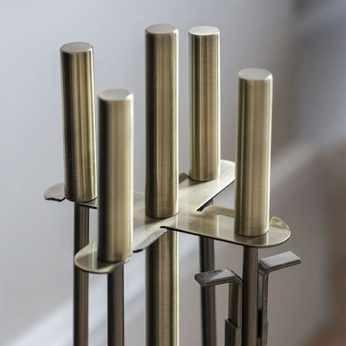 Brass Fireside Tool Set And Stand - Fire Sets