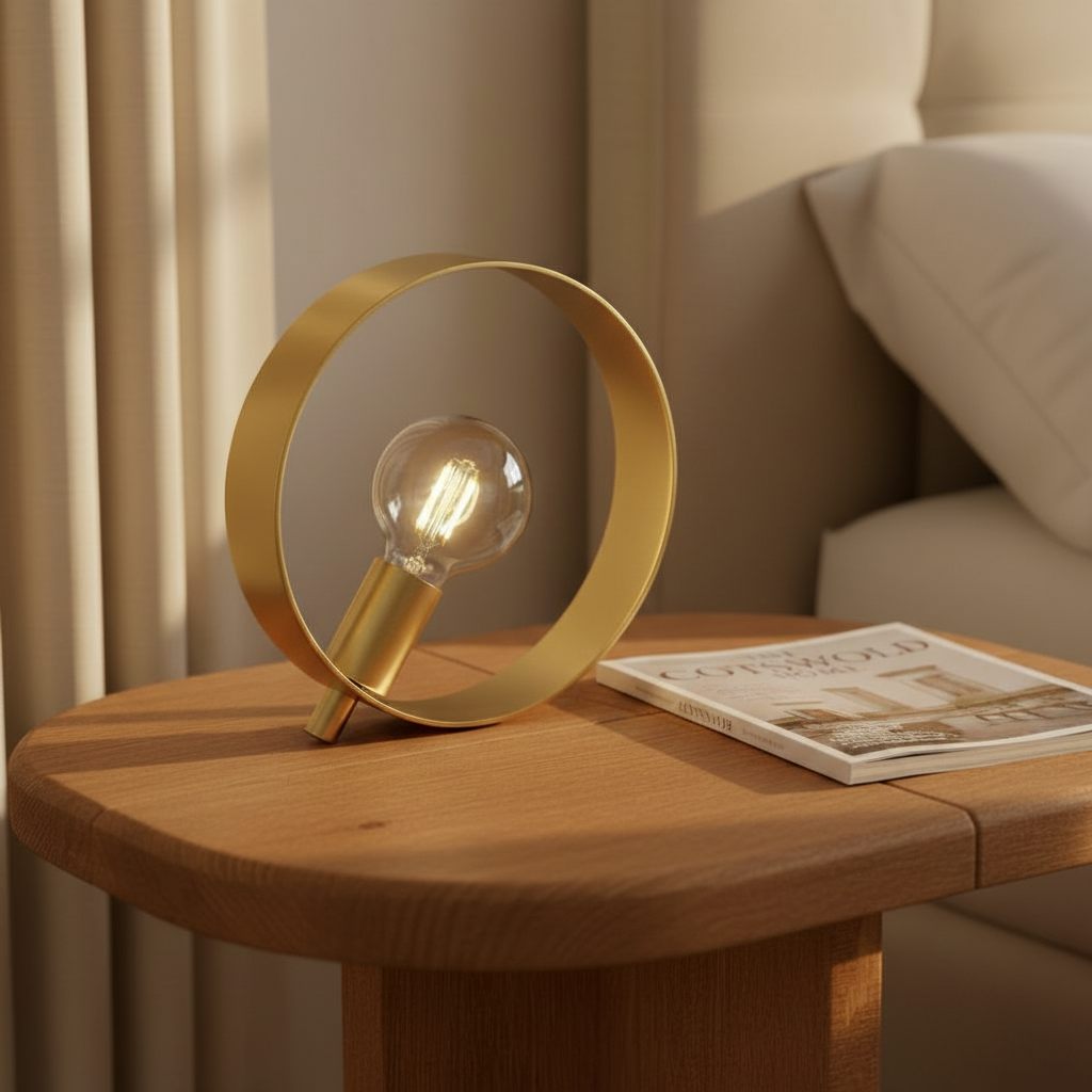 Brass Hoop Table Lamp